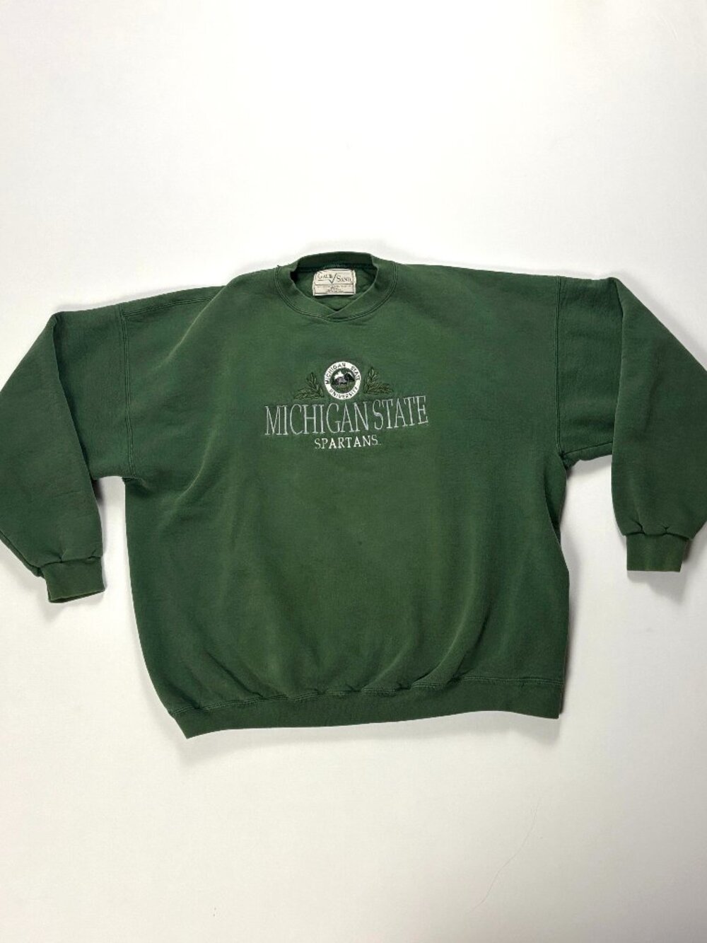Vintage Michigan State University Galt Sand Creweneck Sweatshirt Green Sz XL MSU